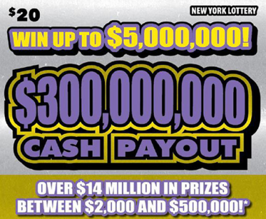 $300,000,000 CASH PAYOUT ticket art