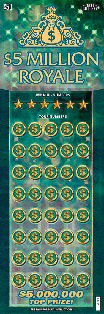 $5 Million Royale ticket art