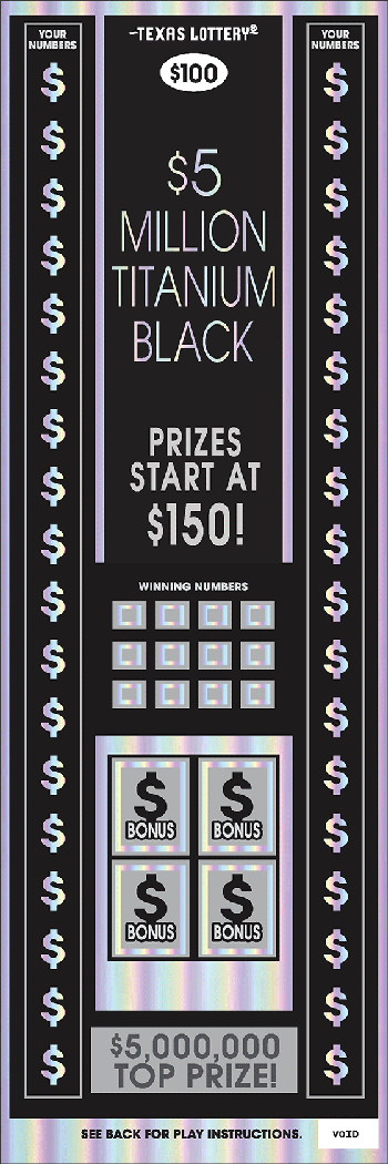 $5 Million Titanium Black ticket art
